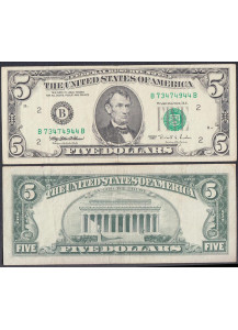 USA 5 Dollars 1995  Serie B Abraham Lincoln  BB